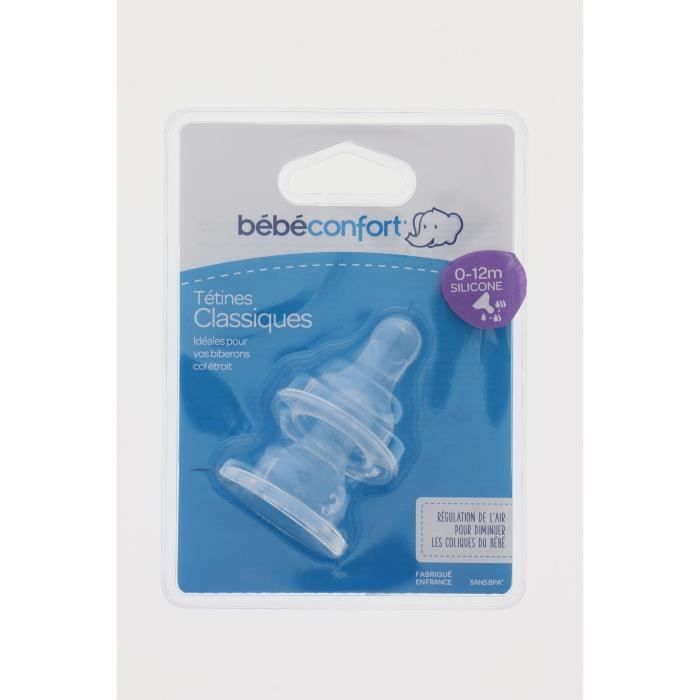 BEBE CONFORT Tétine Silicone T2 (x2) - 3 Vitesses