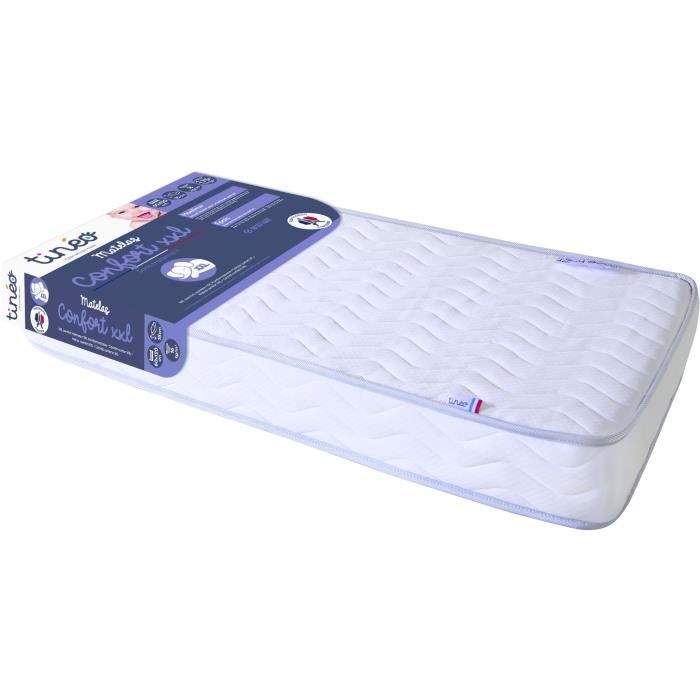 Matelas Confort XXL TINEO60x120 cm - Epaisseur 15 cm - Antibactérien, anti moisissure, anti acarien