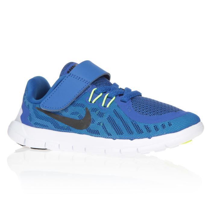 NIKE Baskets Free 5 Psv Chaussures Enfant Gar on Bleu royal et