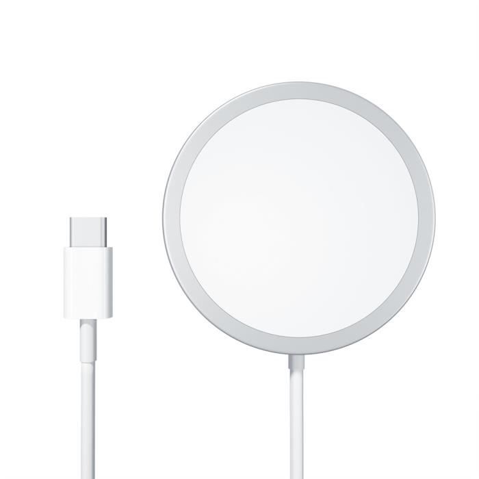 chargeur sans fil - Chargeur Magsafe sans fil pour iPhone 12 Pro Max Mini, adaptateur magnétique, port USB-C,