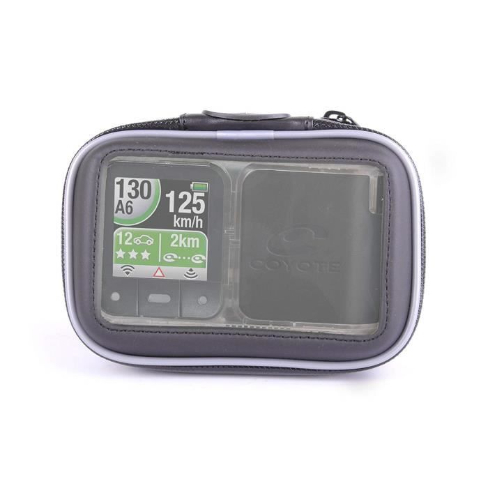 DURAGADGET Support Montant Moto avec étui Housse résistant à l'eau pour Assistant d'aide à la Conduite Mini Coyote & Coyote Rider