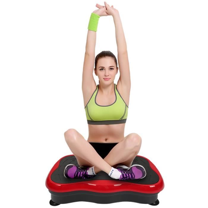 LUXS Pro Plateforme Oscillante 5 niveaux réglables Papillon Plateforme Vibrant Fitness Musculation et Perte de Poids Rouge/Noir
