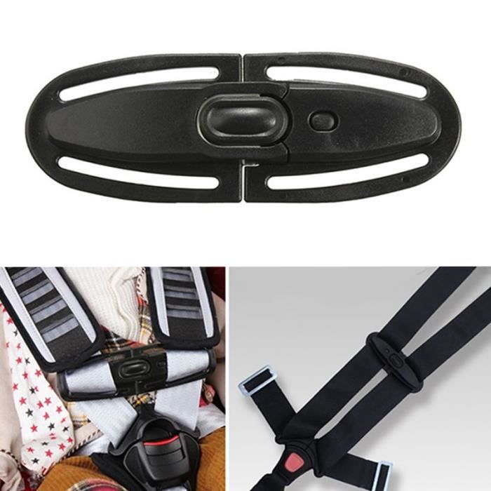 Baby Safe Verrouillage auto pour enfants clip Boucle loquet de sécurité Siège sangles de ceinture nodule noir-CCC003255001