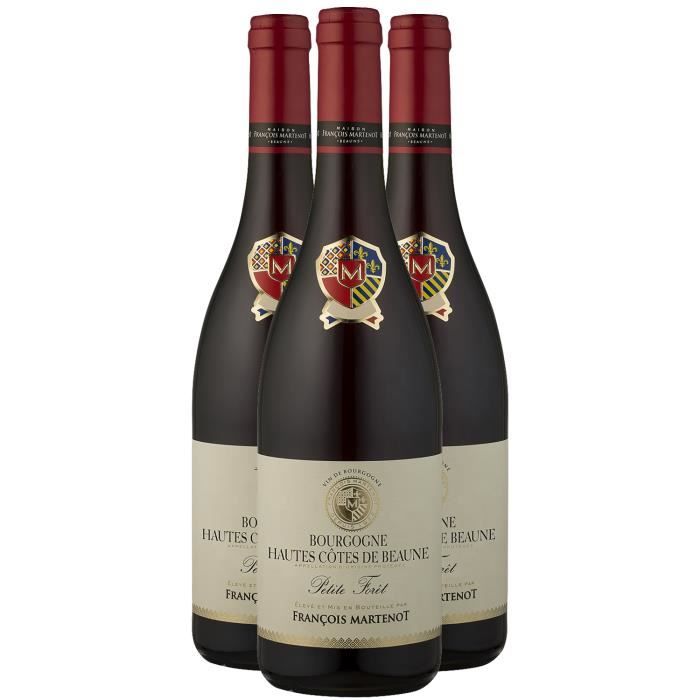 Bourgogne Hautes Côtes de Beaune Petite Forêt Rouge 2020 - Lot de 3x75cl - Maison François Martenot - Vin AOC Rouge de Bourgogne