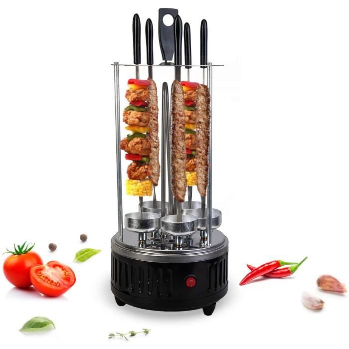 VANGALOO Barbecue de table électrique – Chachlik Barbecue électrique – Gyros, kebab, kebab, tournebroche, brochettes – Kebab électri