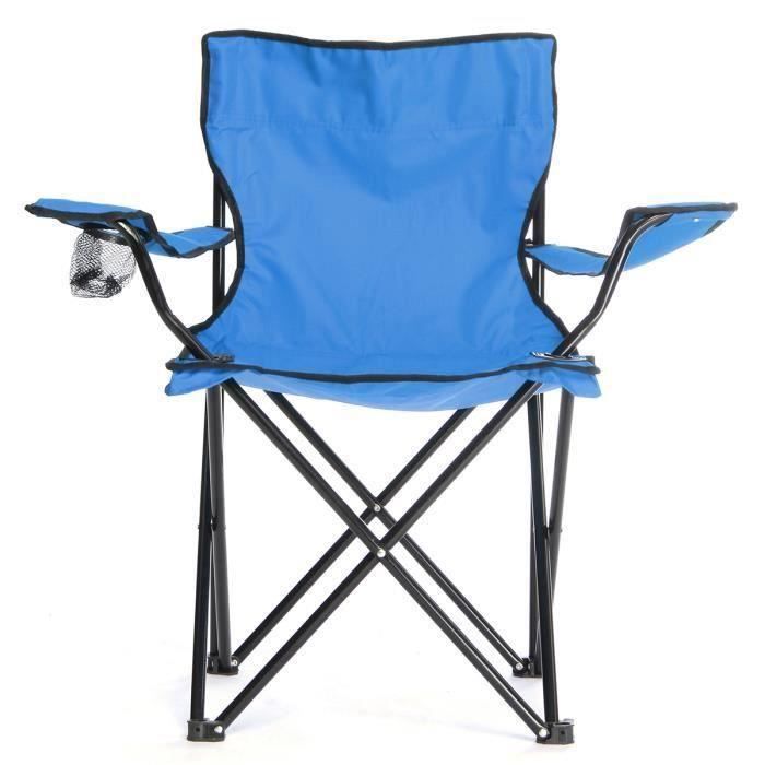 Pliable Chaise Fauteuil Pr Camping Pêche Plage Jardin Bleu