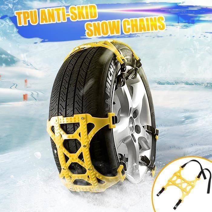 1-3-6 Pièces Chaînes À Neige Universel 165-265mm TPU Pour Pneus De Voiture Antidérapant 6pcs Wir75
