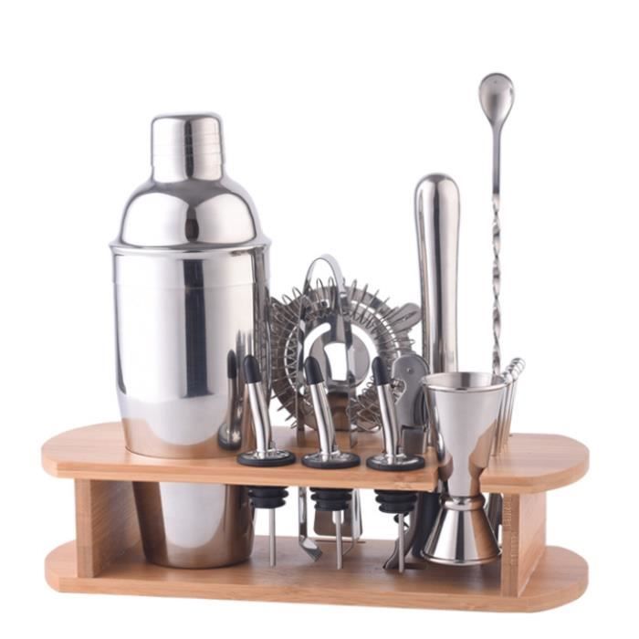 Kit 11PCS Cocktail Shaker Mélangeur Outil Barman En Acier Inoxydable 700ML