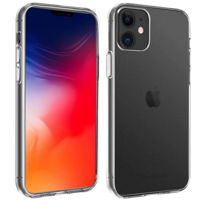 Coque iPhone 12 Mini Silicone Gel Flexible Ultra-fine et Légère Transparent Blanc