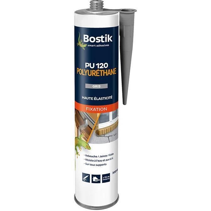 Colle mastic fixation pro PU 120 gris - cartouche 300 mL