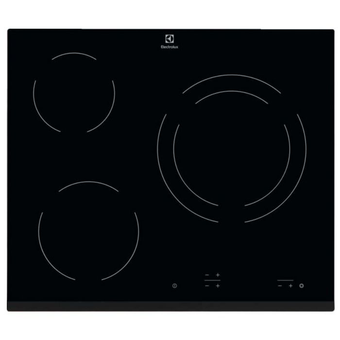 ELECTROLUX EHF6231FOK Plaque de cuisson vitrocéramique - 3 zones - 5700W - L59 x P52cm - Revêtement verre - Noir