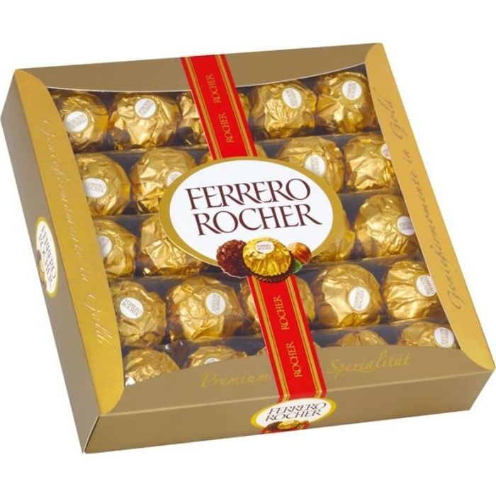 Ferrero Rocher, paquet cadeau, chocolat praliné