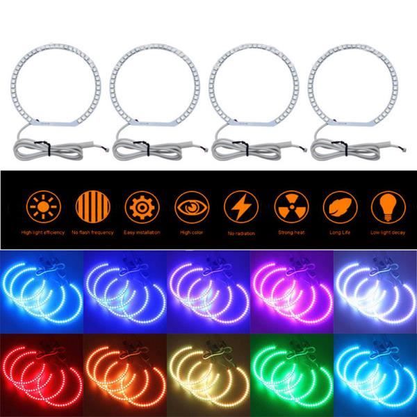 multicolore 5050 RVB Flash SMD Led Pour BMW E36 E38 E39 E46 - Angel Eyes Halo Anneaux
