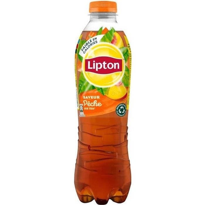 LOT DE 9 - LIPTON : Ice Tea - Boisson aux extraits de thé arôme pêche 1 L