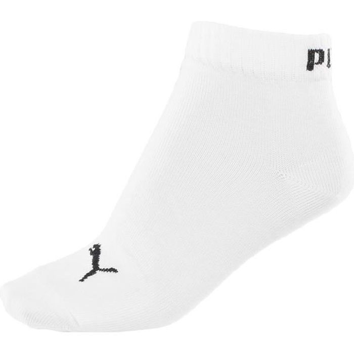 PUMA Chaussettes de tennis Quarter x3 - Mixte - Blanc