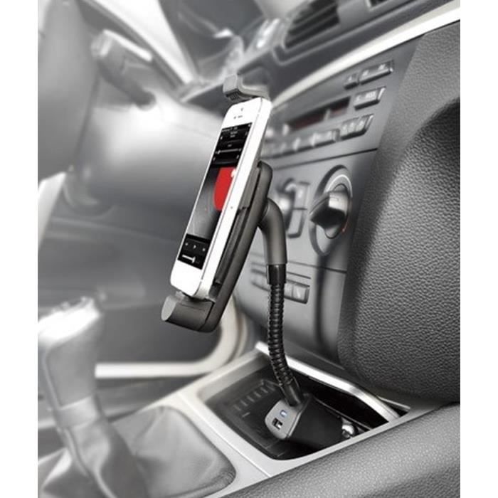 Support Voiture Allume Cigare 2 en 1 pour HTC Desire 530 Smartphone Android Micro USB Reglable Unive