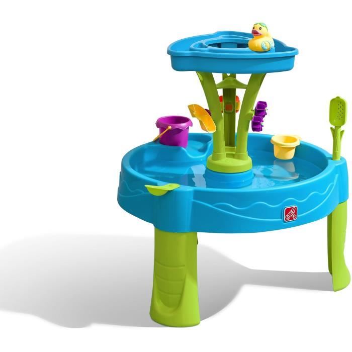 Step2 Summer Showers Splash Table d'eau avec 8 Accessoires | Table de Jeu Enfant a Eau | Table d'activité / Jouet pour Le Jardin