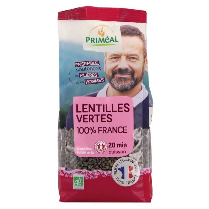 Lentilles vertes bio - 500 g - PRIMÉAL