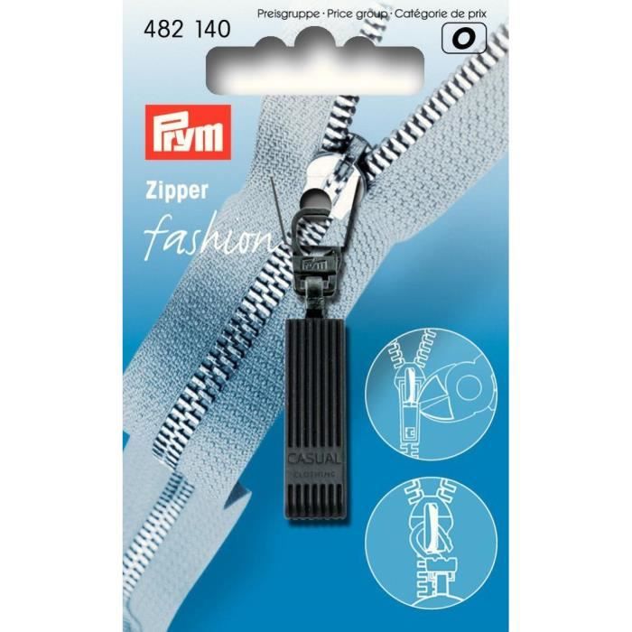 PRYM Tirette Fashion Zipper Casual Noir
