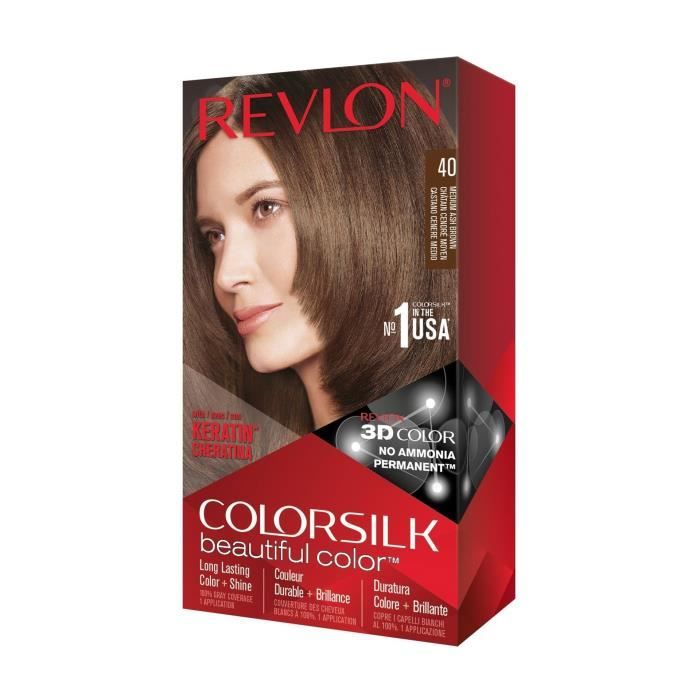 COLORSILK Coloration N°40 - Châtain cendré moyen - 59,1 ml