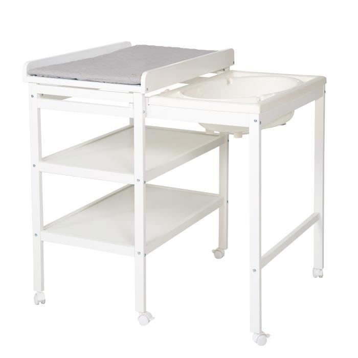 ROBA Table à langer et baignoire coulissante -Baby Pool- avec matelas à langer -roba Style-