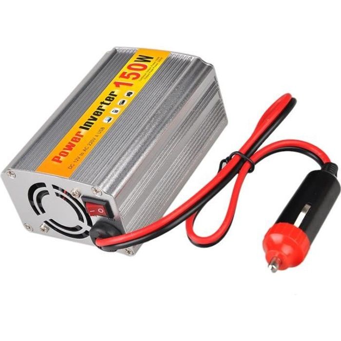 150W DC 12V a AC 220V Convertisseur de puissance de la voiture avec un connecteur USB Transformateurs de tension Onduleurs de la