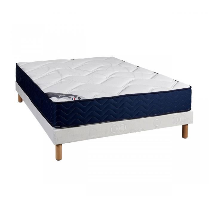 Ensemble matelas ressorts Someo R50 sommier pieds 90x190