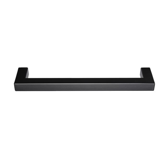 TEMPSA Poignée de Meuble Armoire en 201 Acier Inox Creux Noir 128*140mm