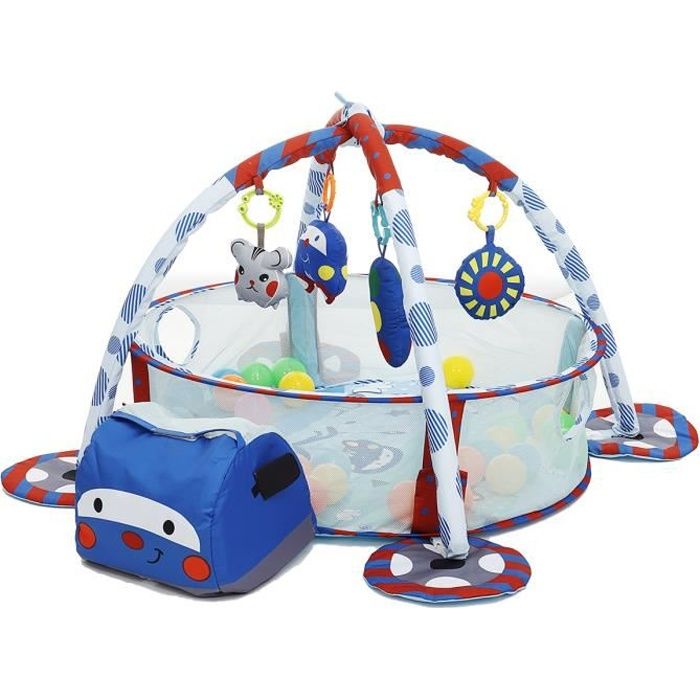 Tapis d'Eveil Piscine A Balles 3 en 1Ball Play Jouet Cadre de Fitness Avec Boules Océaniques Pour Bebe