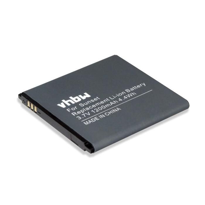 vhbw Li-Ion batterie 1200mAh pour téléphone portable Wiko Goa, Sunset, Sunset 2