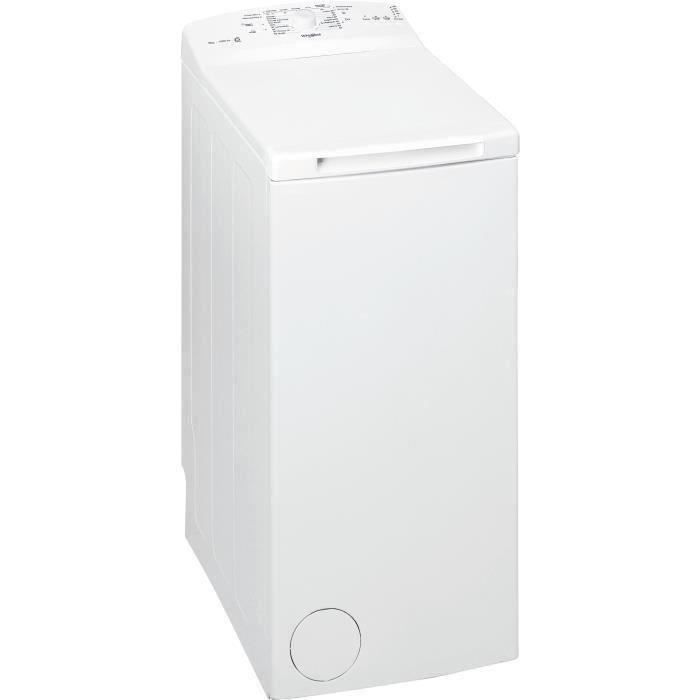 Lave-linge top WHIRLPOOL TDLR6030LFR/N - 6 kg - Classe A+++ - 1000 tours/min - Blanc