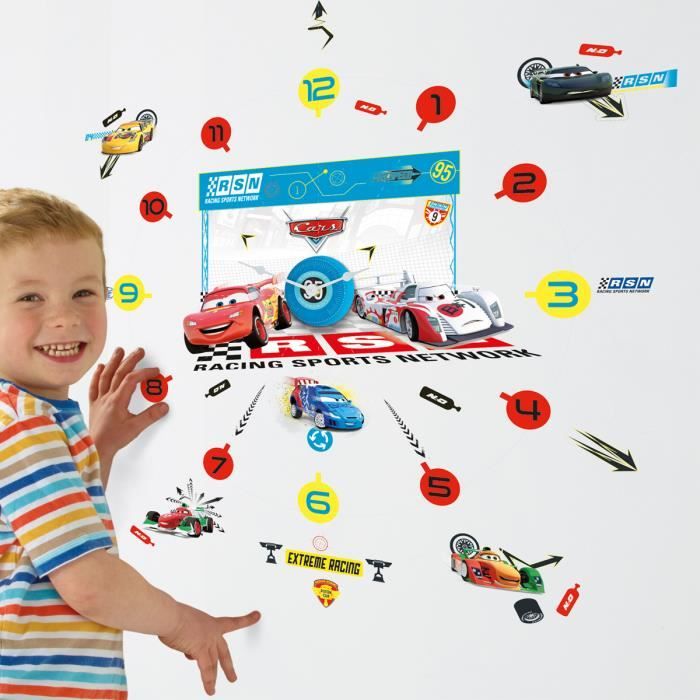 Stickers Horloge Cars Disney Phosphorescent