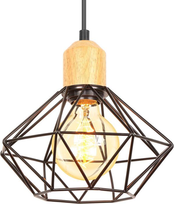 Lampe Bois Flotté Suspension Luminaire Chambre Bois Naturelle Lustre Industrielle Vintage Lampe à Suspension Rustique E27 Lampe Pour Cuisine Salle à Manger Restaurant | Leroy Merlin Lustre Bois Flotté