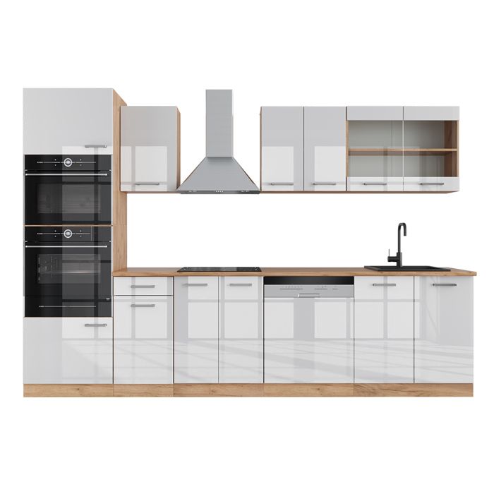Vicco Cuisine R-Line 300cm blanc brillant