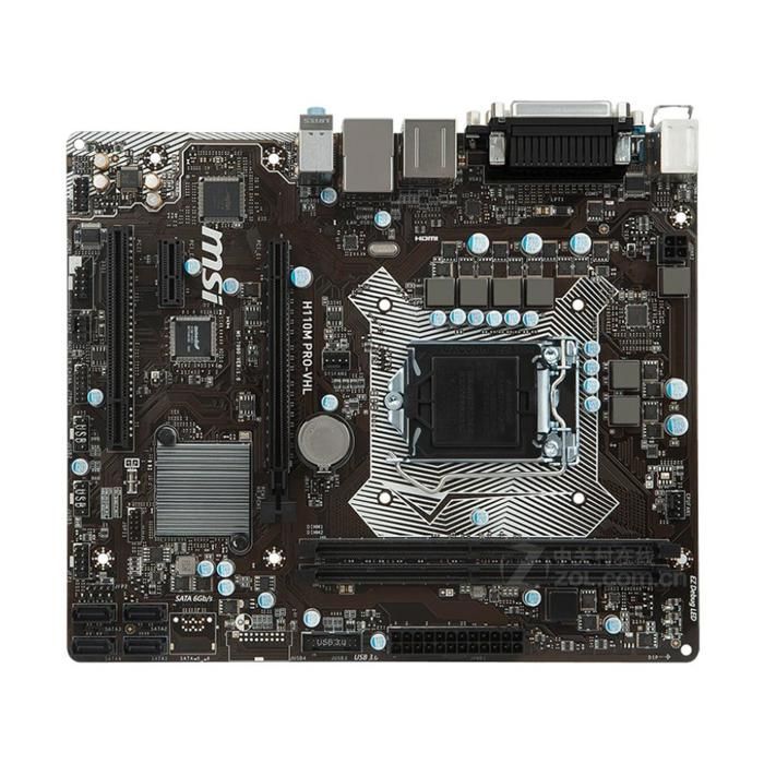 Carte mère MSI H110M PRO-VHL Intel H110 LGA 1151 2xDDR4 SDRAM 32 Go Micro ATX - Msi