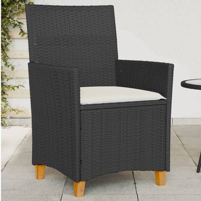 vidaXL Chaises de jardin coussins lot de 2