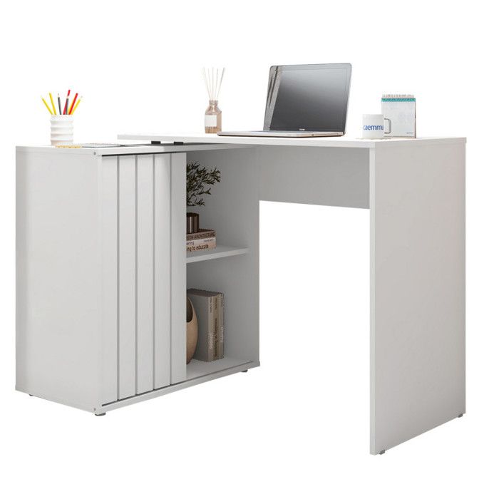 Bureau dangle Blanc Armoirette 1 Porte 3 Niches L 139.9 H 75 P 45.1 cm - L 139.9 x l 45.1 x H 75 cm Bureau dangle Blanc Armoirette 1 Porte 3 Niches L 139.9 H 75 P 45.1 cm - L 139.9 x l 45.1 x H 75 cm