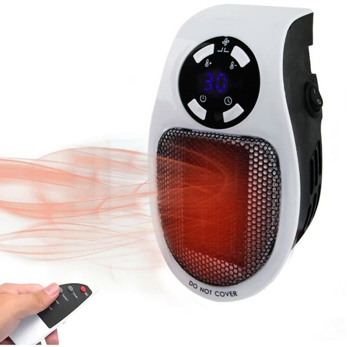 Meilleurs prix pour Mini chauffage lectrique 350W avec prisesystme thermostatiqueaffichage LEDprotection contre la surchauffe PZCC