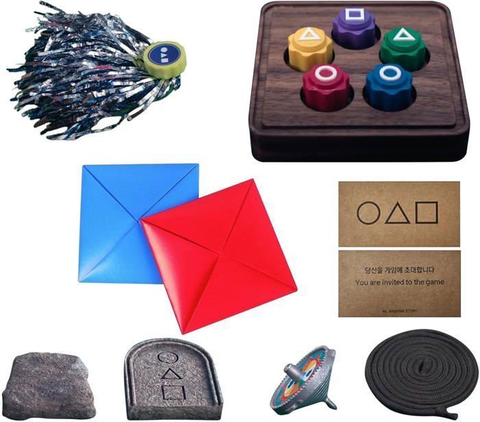 Jeux Squid Game Gonggi Set Jebi Série Coréenne Jeu Famille