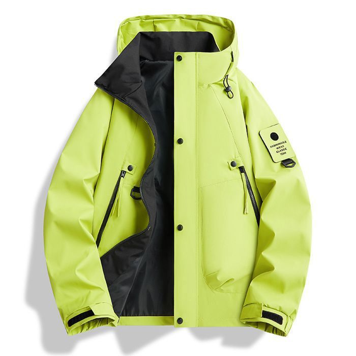 Veste Homme Imperméable Légère Avec Capuche - Blouson Cargo Fonctionnel Pour Pêche, Randonnée, Sport - 2025