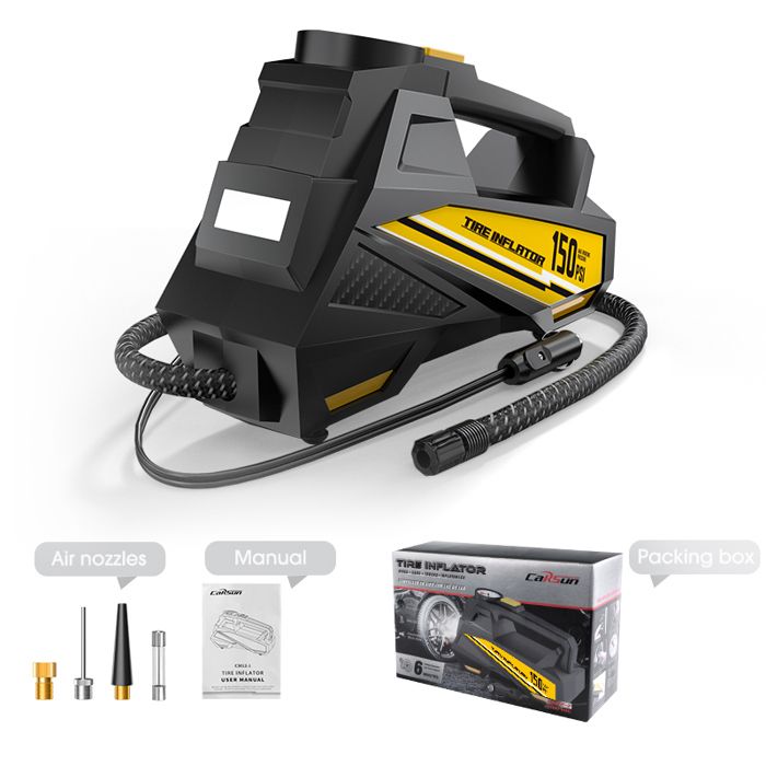 Bosch Pompe à Vélo/Pompe à Air/Mini-compresseur électrique EasyPump (Batterie 3,0 Ah; 3,6 V; Fonction Autostop; 150 PSI; 10,3 Bar; LED; USB-C; 3 Adaptateurs; Fiche à Connexion Rapide; Sac De Vélo