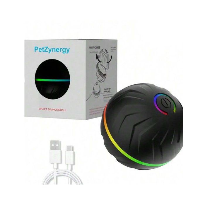 Balle rebondissante intelligente et interactive pour chiens–Jouet pour animaux de compagnie 66 cm pour lexercice et le jeu