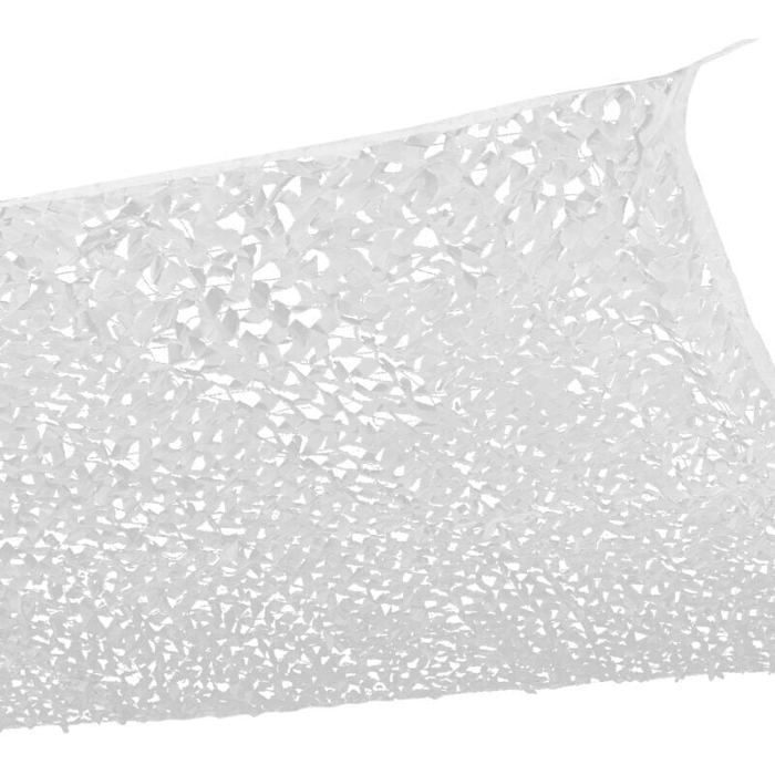 Voile dombrage - PZCC - Camouflage - Rectangulaire - 4 x 6 m - Polyester ajouré - Filet de renfort