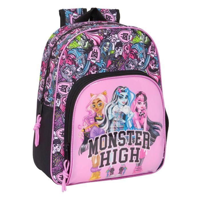 Sac à dos enfant - safta - Monster High Drama - 28x10x34 cm - Multicolore - Polyester - Ergonomique