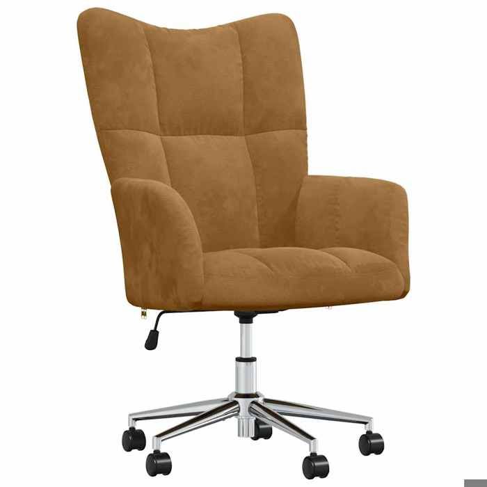 NEUF 2026 CHIC Chaise de relaxation SWEETY Max. charge 110 kg Marron Velours 61.5x69x(94.5-102) cm FF5138