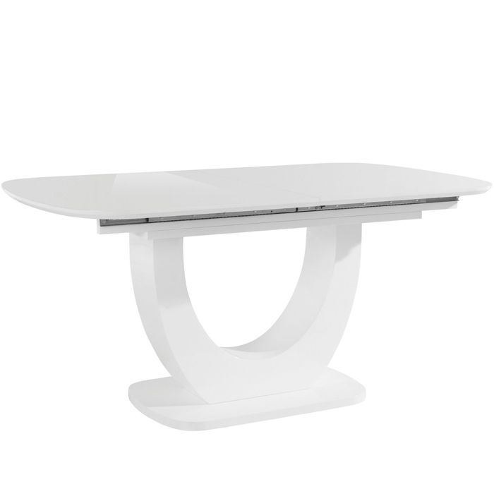 Felix-table à Manger En Mélaminé Blanc Avec Rallonge 8 Personnes L160 Felix-table à Manger En Mélaminé Blanc Avec Rallonge 8 Personnes L160