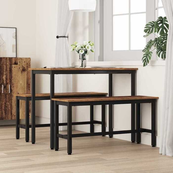 ShieldPro®Banc dentrée - CLOUD - Meuble de salle à manger - Bois ancien 100x325x485 cm 7557667