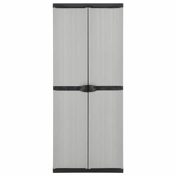 EASYLIFE Armoire de rangement de jardin 3 étagères Gris/noir 68x40x168cm VIDAXL Cadre stable LL1811