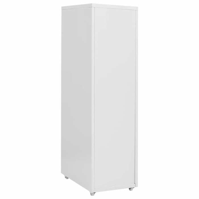 Meuble Rangement - HAOSHOP - Classeur mobile Gris 28x41x109 cm Métal&01_29865