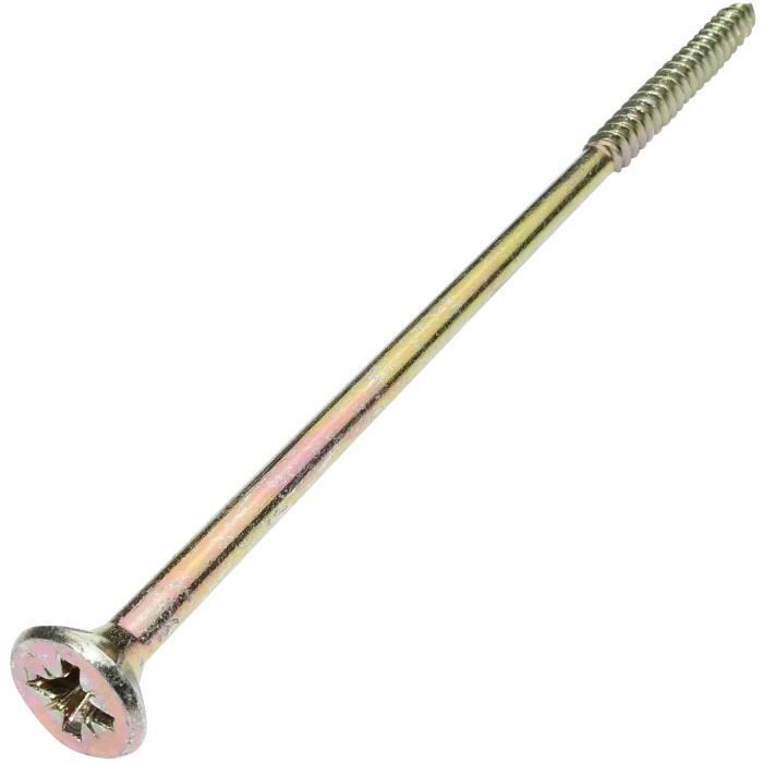 VBA Vis bois agglo Tête fraisée TF Pozi N°3 6X50 Filetage total Inox A4